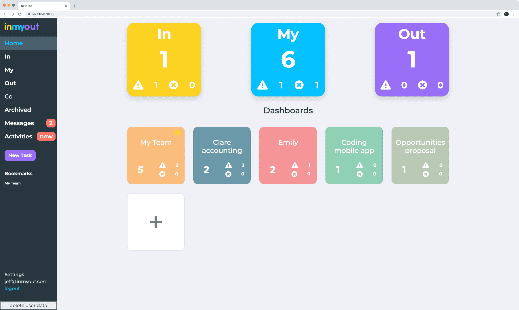 InMyOut - Take all the activities under control